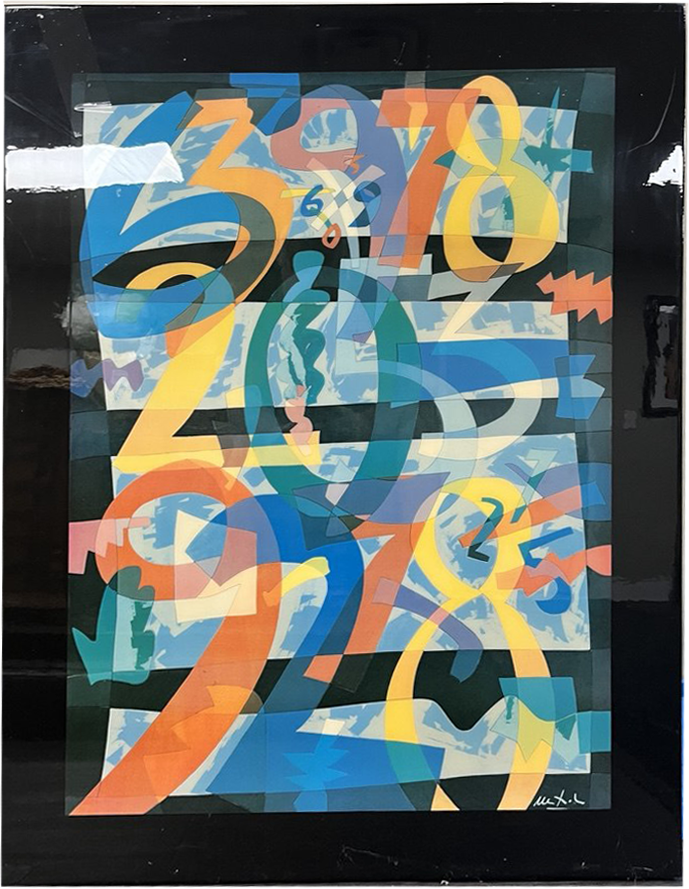 LOT 02 - Versaci Art Deco Print framed