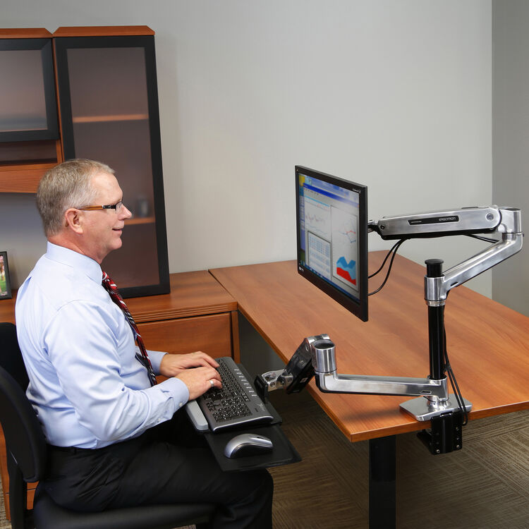 Ergotron 45-360-026 LX Sit-Stand Desk Arm for Displays up to 42" N/R