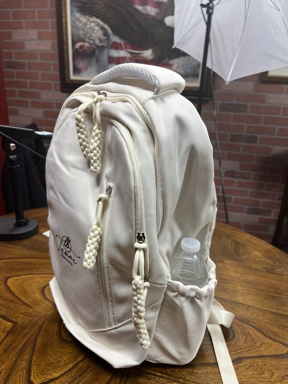 Backpack for Men and Women Basic Laptop Casual Daypack Shoulder - White