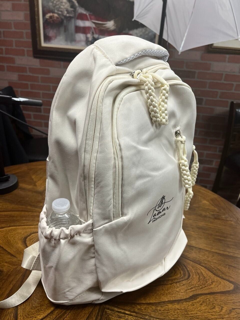 Backpack for Men and Women Basic Laptop Casual Daypack Shoulder - White