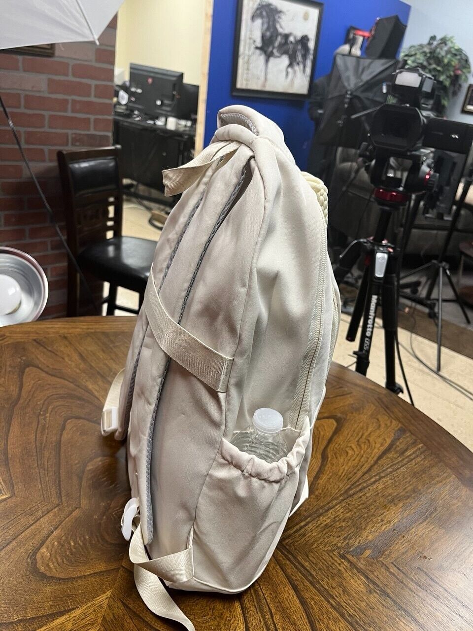 Backpack for Men and Women Basic Laptop Casual Daypack Shoulder - White