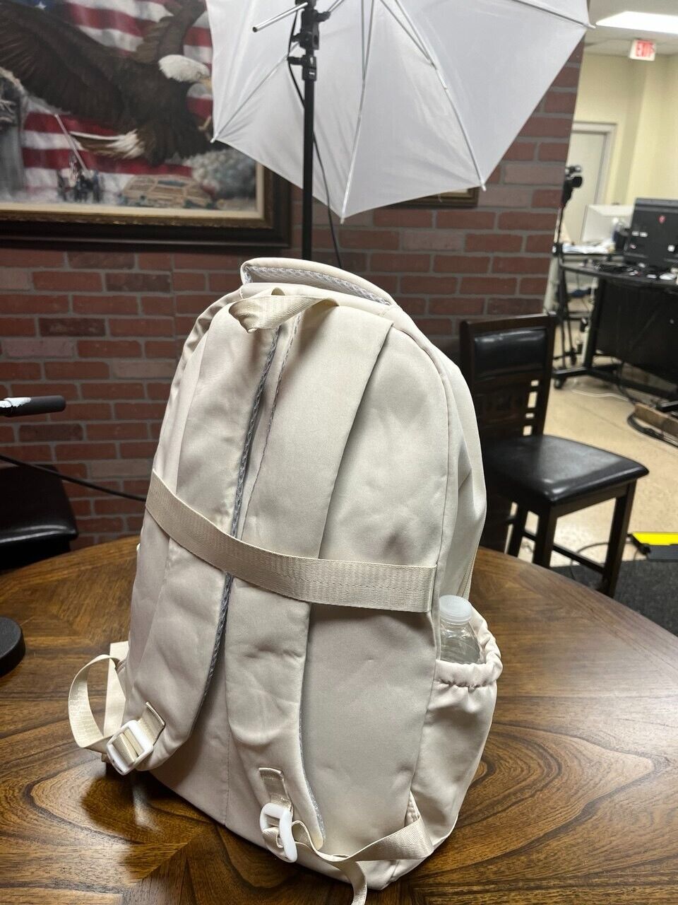 Backpack for Men and Women Basic Laptop Casual Daypack Shoulder - White