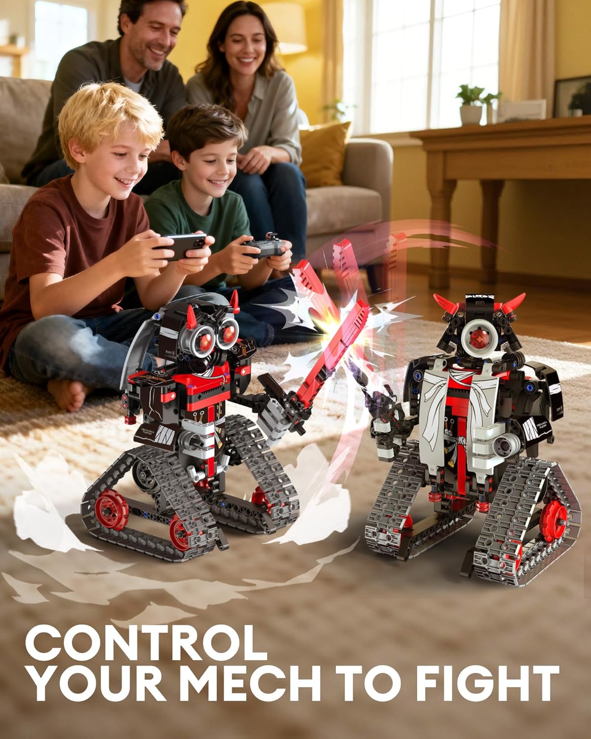 Coplus Mechanical Master 5-in-1 STEM Robot Building Kit APP & Remote Control Samurai/Ninja Blocks - NIB