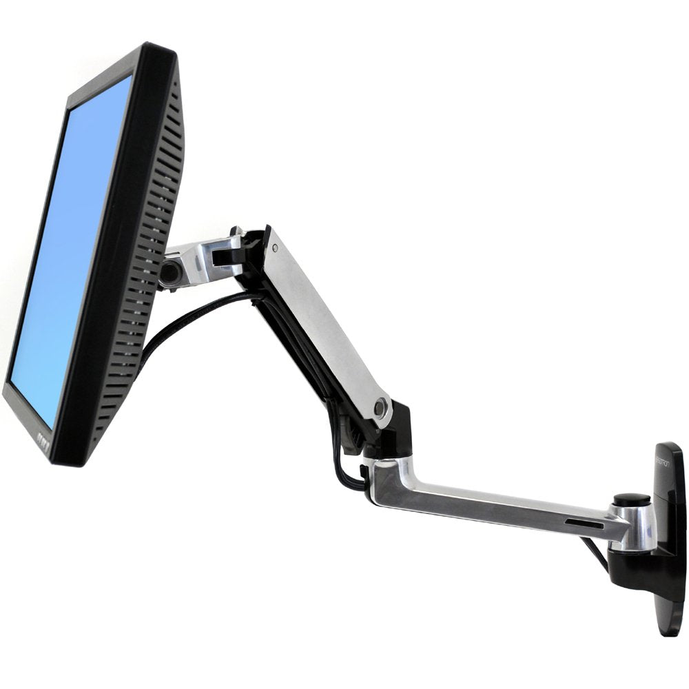 Ergotron LX Wall Mount Monitor Arm 34" (Polished Aluminum) 45-243-026