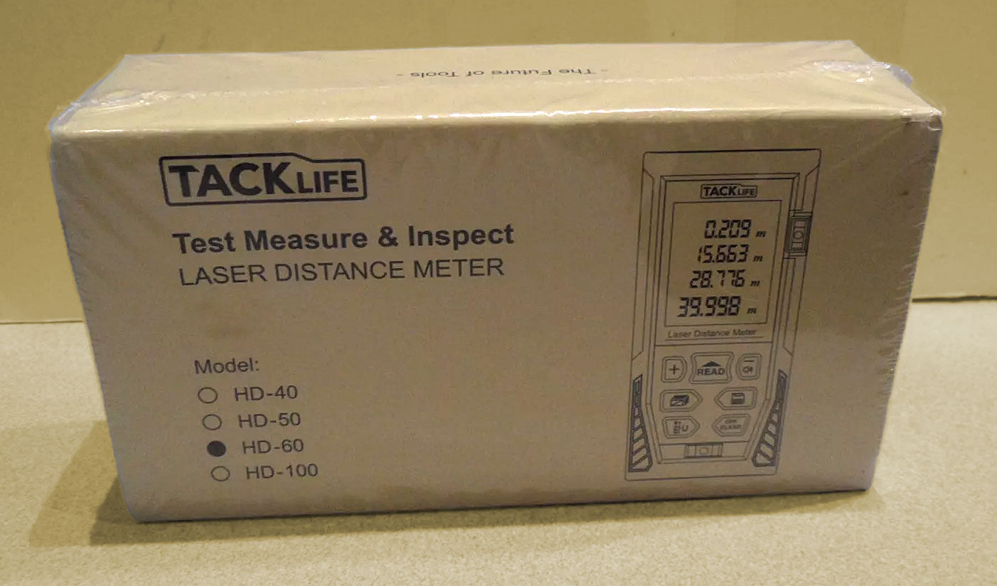 NIB TackLife Test Measure & Inspect Laser Distance Meter Model HD-60