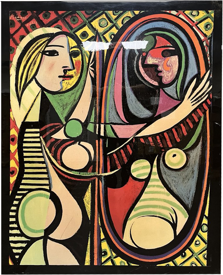 LOT 03 - Pablo Picasso Girl before a Mirror Print Framed