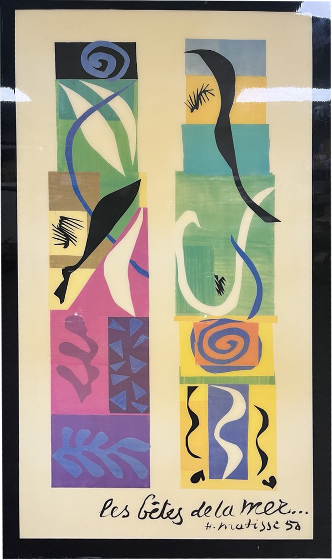 LOT 06 - Henri Matisse Beasts Of The Sea 1950 Print Framed