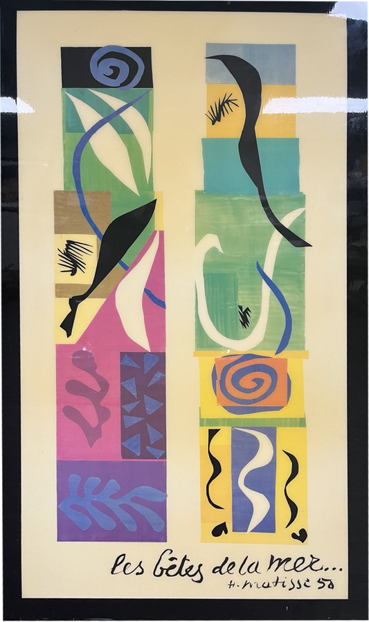 LOT 06 - Henri Matisse Beasts Of The Sea 1950 Print Framed
