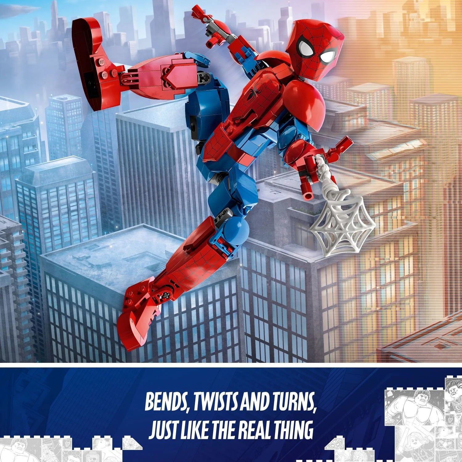 Marvel Spider-Man Buildable Action Figure, Superhero Movie Set, Gift for Kids Ages 8 and Up, 76226