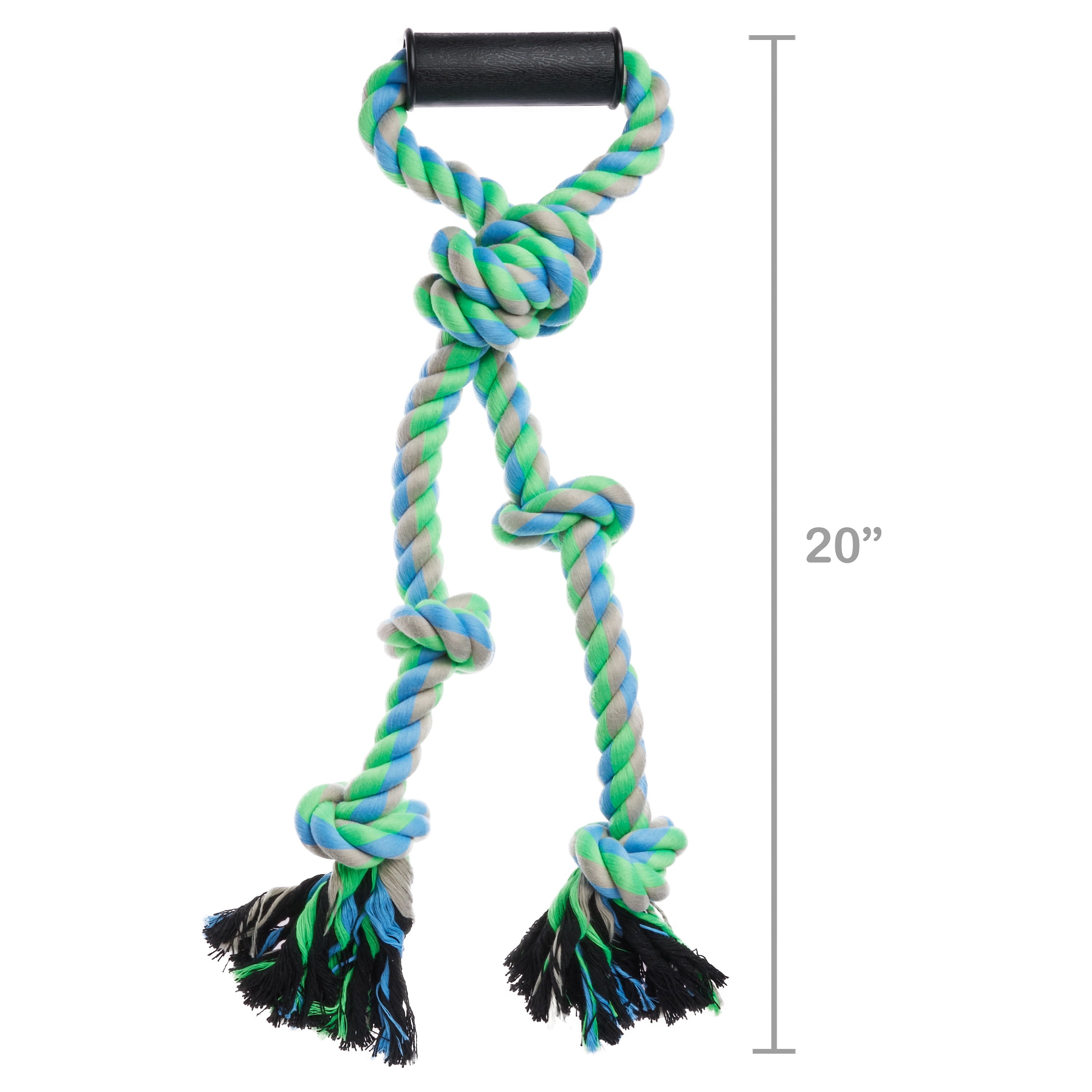 Chomp & Tug Buddy Big Dog Rope Chew Toy W Plastic Handle