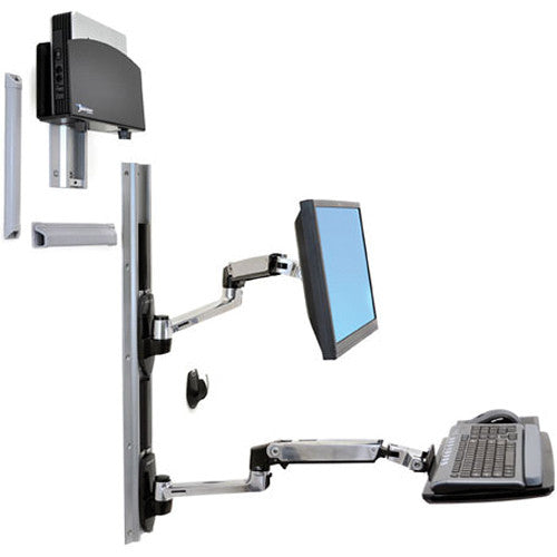 Ergotron 45-253-026 LX Wall Mount System with Small Computer Holder N/R