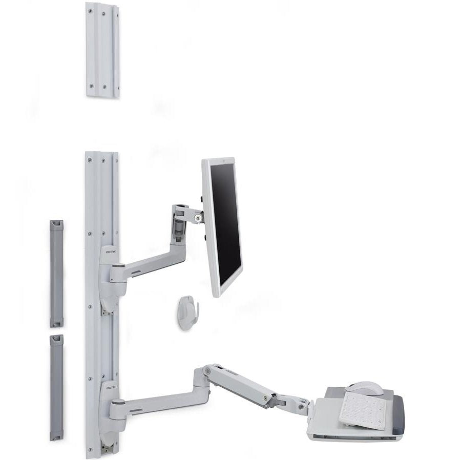Ergotron 45-551-216 LX Wall Mount System (White, without CPU holder) N/R