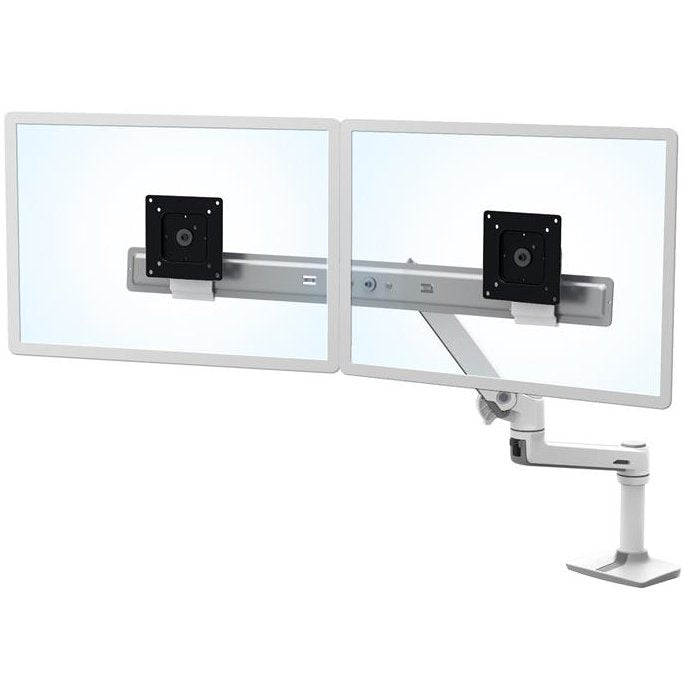Ergotron 45 522 216 (LX Desk Dual Direct Arm with Under Mount C Clamp)