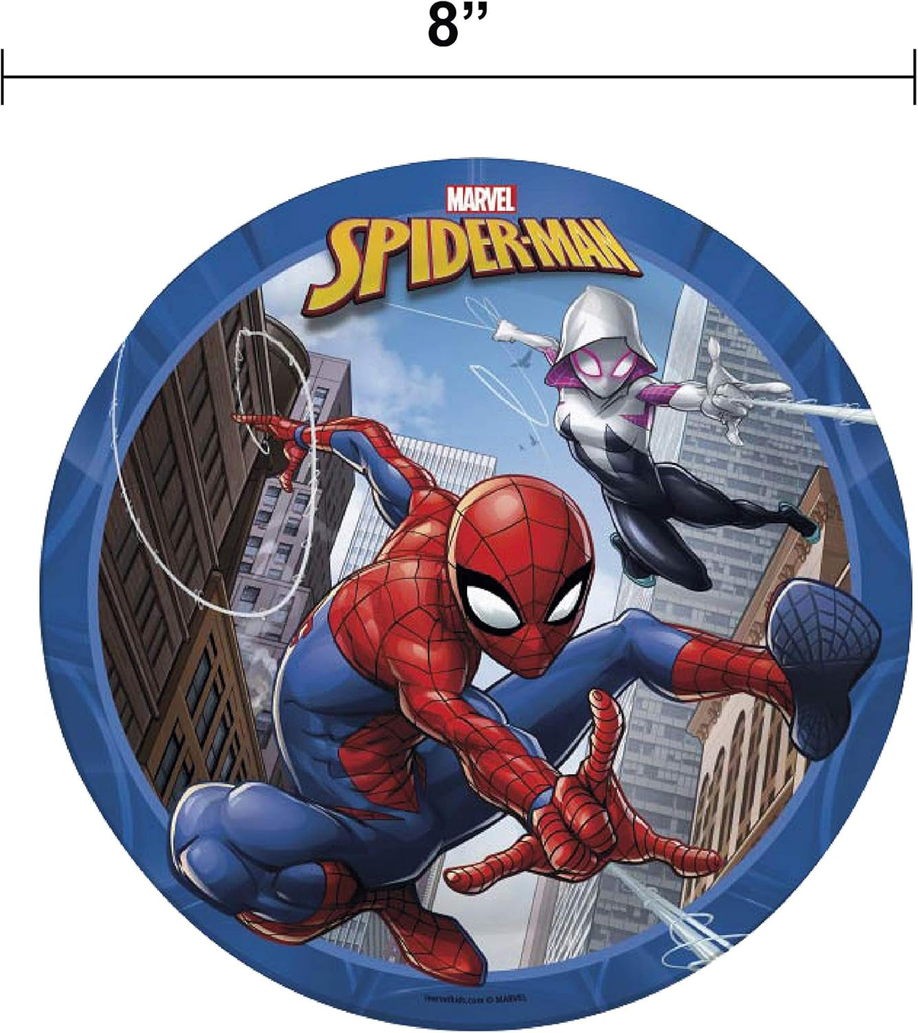 Zak! Marvel Spider-Man - 5-Piece Dinnerware Set - Durable Plastic & Stainless Steel - Includes Tumbler, 8-Inch Plate, 6-Inch Bowl, Fork & Spoon - Suitable for Kids Ages 3+