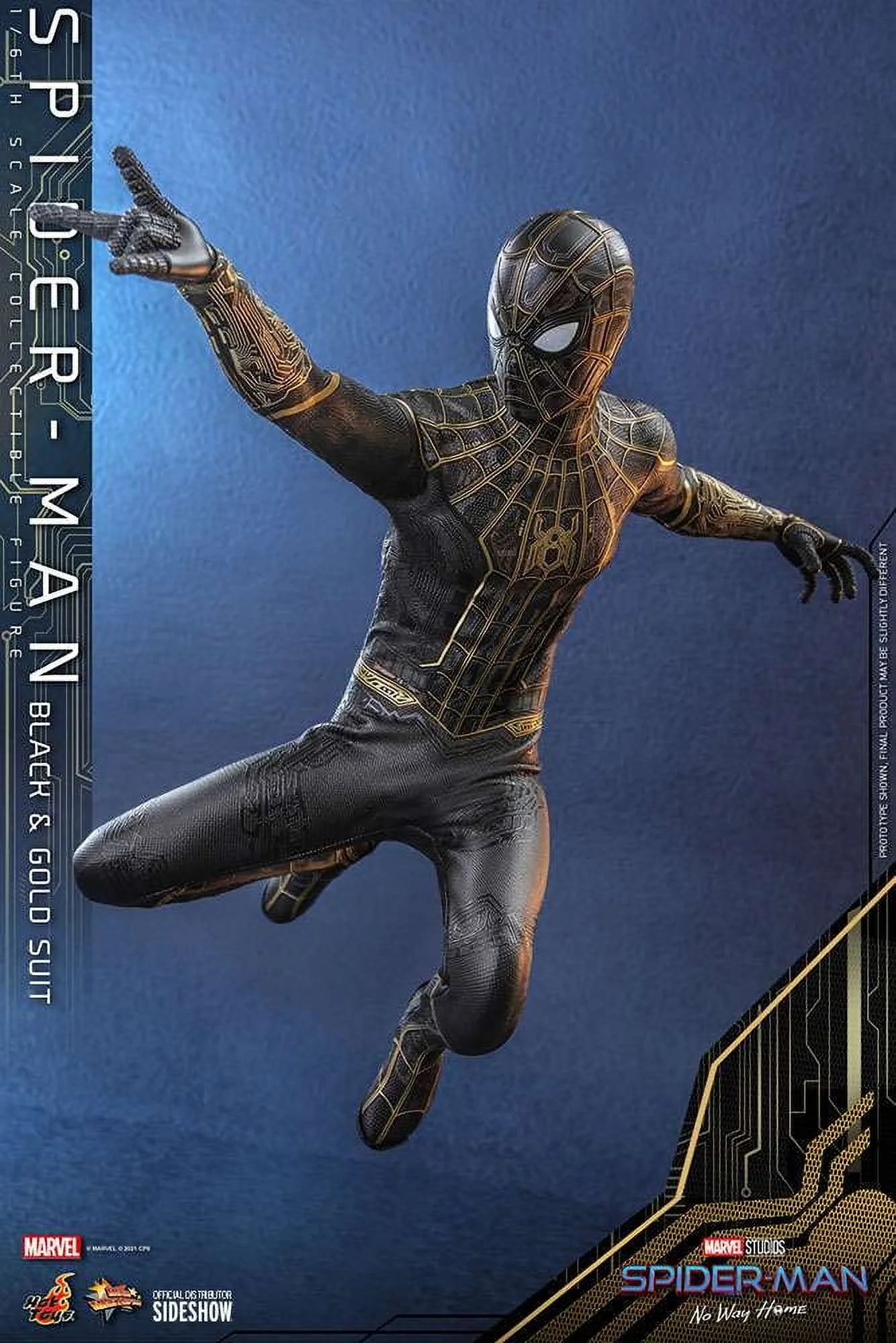 Spider-Man Black & Gold Spider-Man No Way Home MMS 1/6 Scale Exclusive