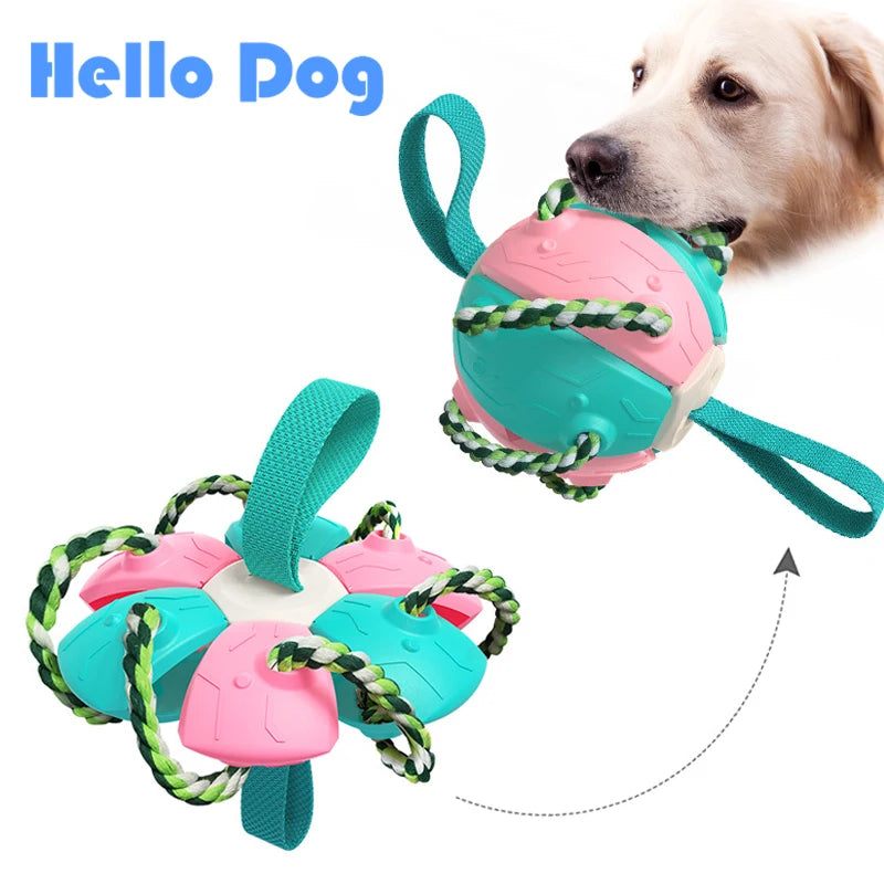 Dog Soccer Ball Interactive Pet Toys Foldable Ball Molar Toy Outdoor Training Ball for Puppy Dog Chew Dog Accessories