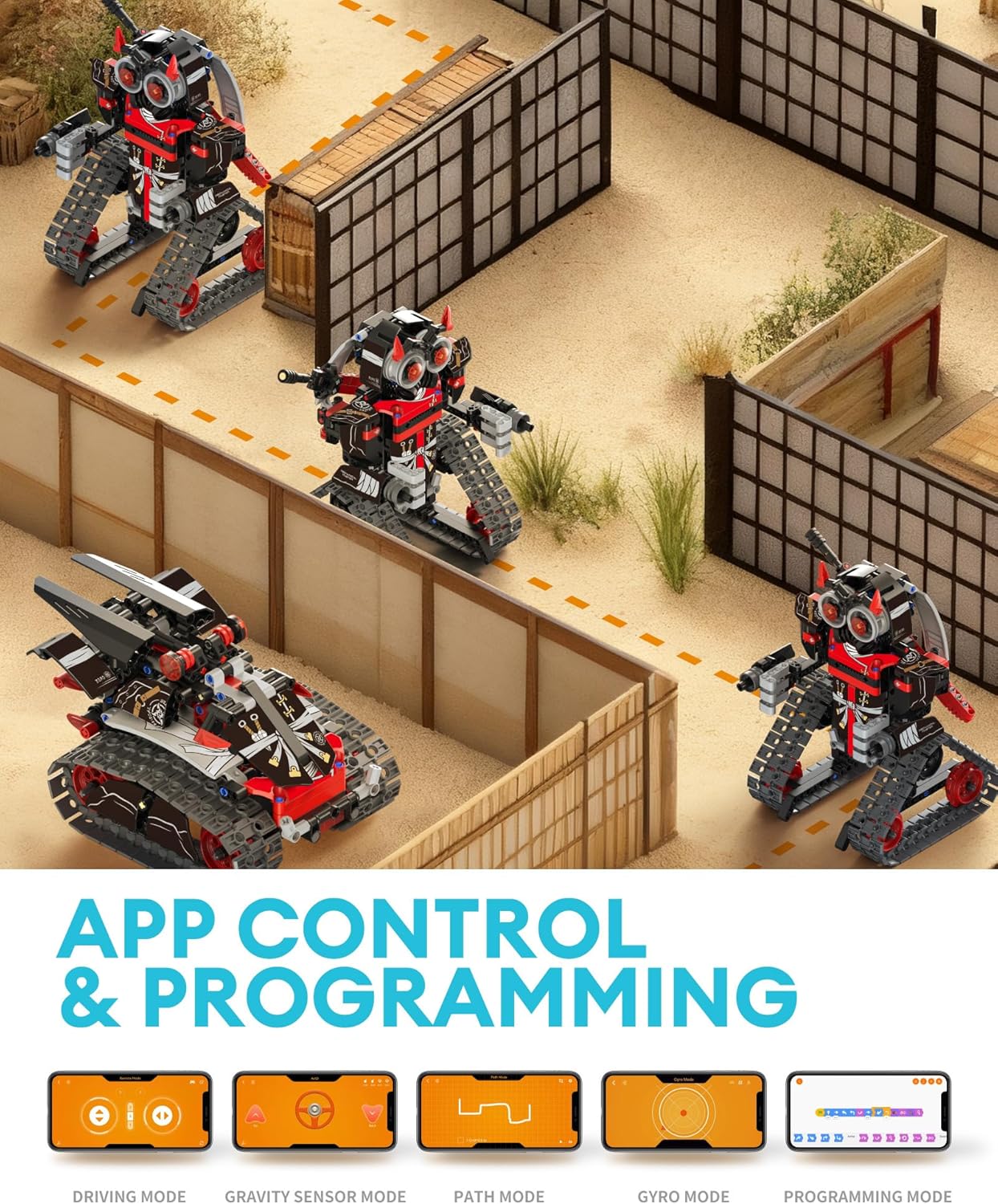 Coplus Mechanical Master 5-in-1 STEM Robot Building Kit APP & Remote Control Samurai/Ninja Blocks - NIB