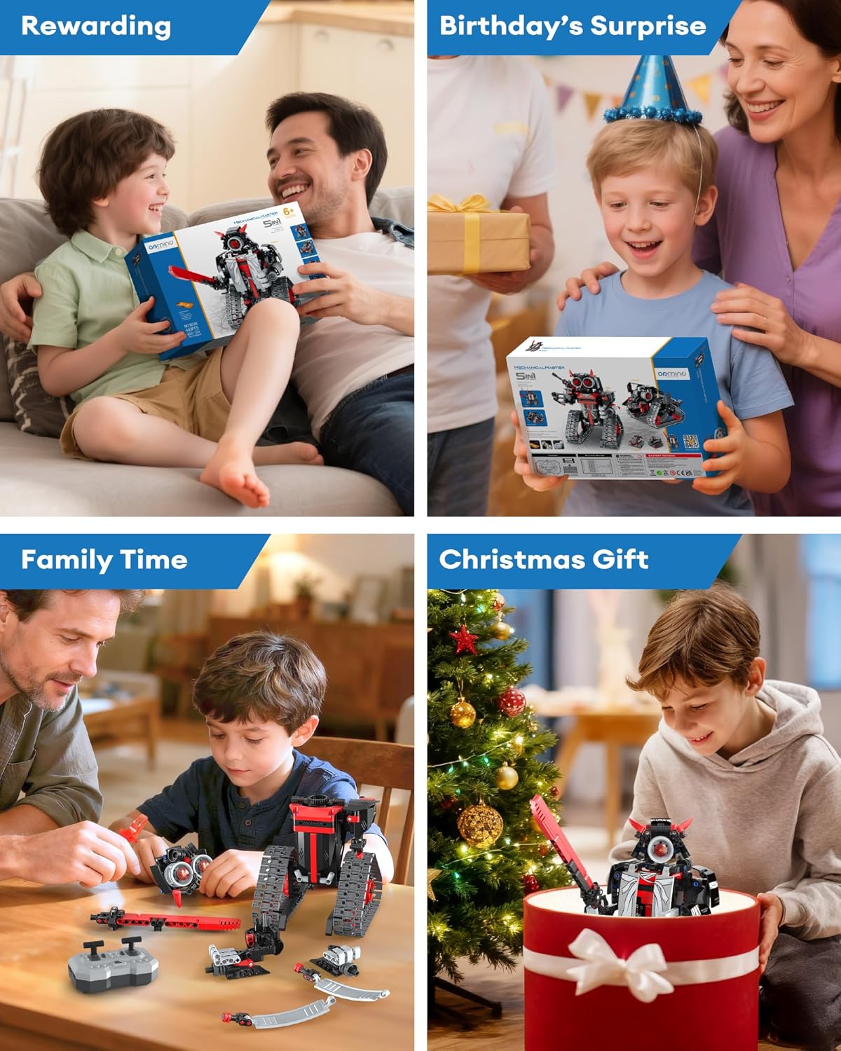 Coplus Mechanical Master 5-in-1 STEM Robot Building Kit APP & Remote Control Samurai/Ninja Blocks - NIB