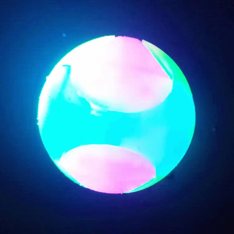 Glowing Ball Dog Toy LED Dog Balls Flashing Elastic Ball Molar Ball Pet Color Light Ball Interactive Toys for Puppy Cats Dog