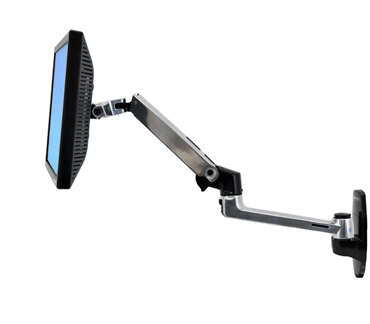 Ergotron LX Wall Mount Monitor Arm 34" (Polished Aluminum) 45-243-026