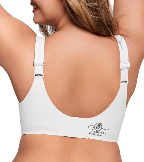 Women Wireless Bra No Underwire Full Coverage Support - White