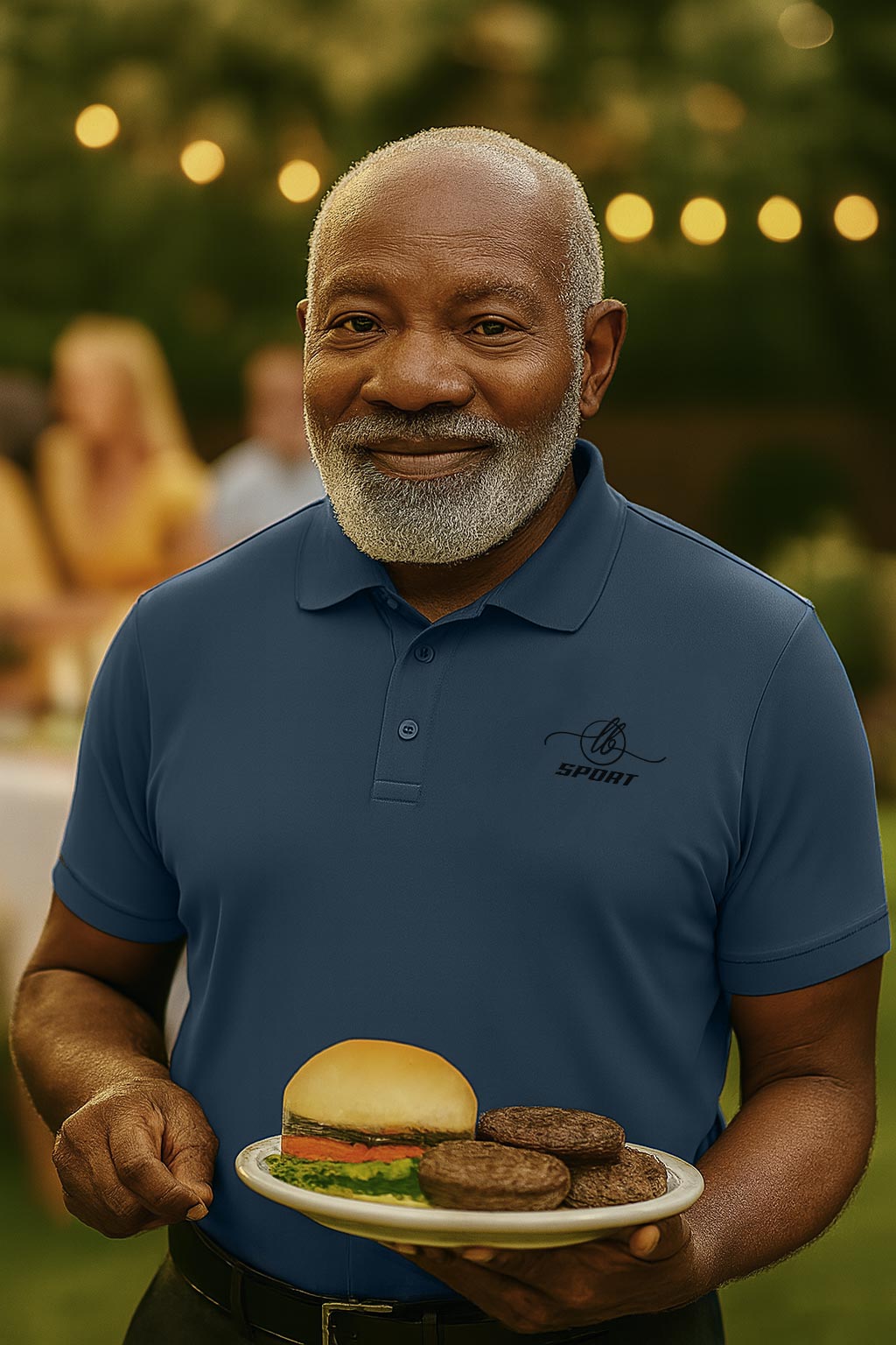 Lamar Sports Men's Knit Polo Shirt White or Blue – Casual Athletic Fit