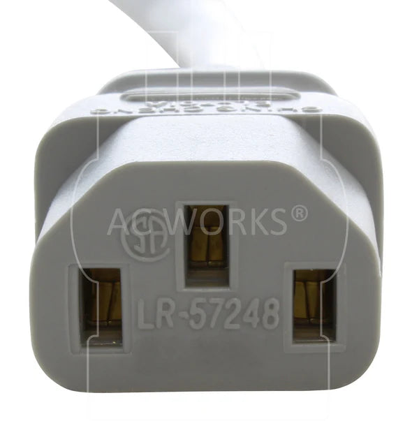 Coiled Medical Grade Power Cord With C13 Connector UP to 6.5ft 10A 18/3