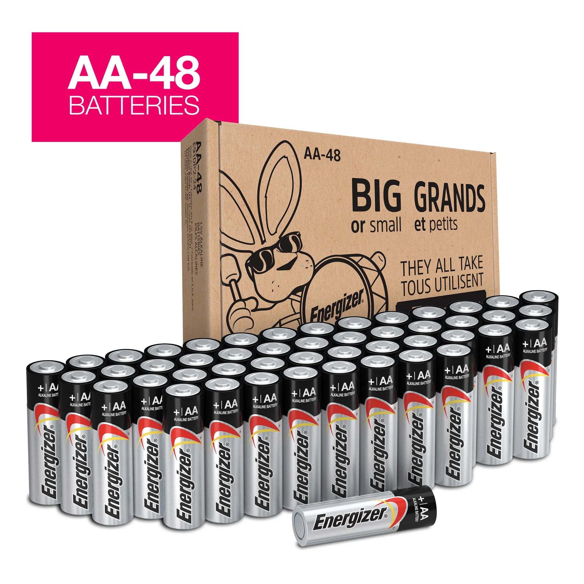 MAX AA Batteries (48 Pack), Double a Alkaline Batteries