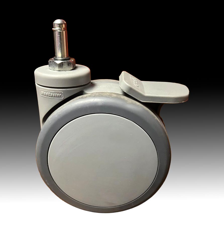 Ergotron Enovate 5" Medical Trolley Cart wheel swivel caster wheel with brake