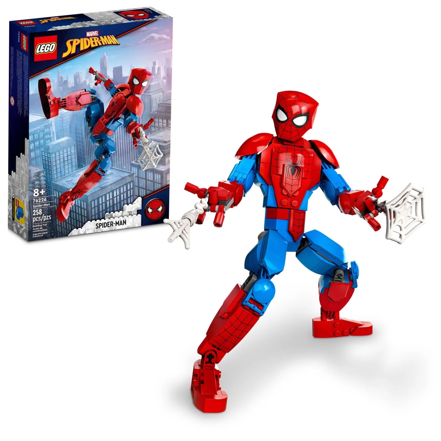 Marvel Spider-Man Buildable Action Figure, Superhero Movie Set, Gift for Kids Ages 8 and Up, 76226