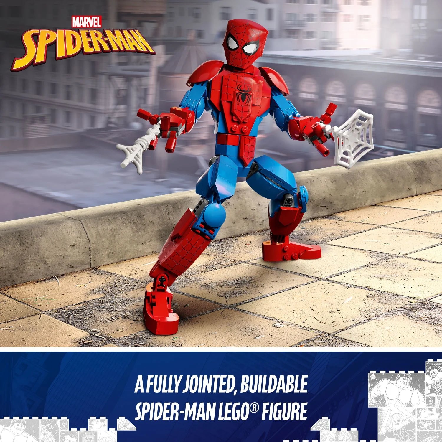 Marvel Spider-Man Buildable Action Figure, Superhero Movie Set, Gift for Kids Ages 8 and Up, 76226