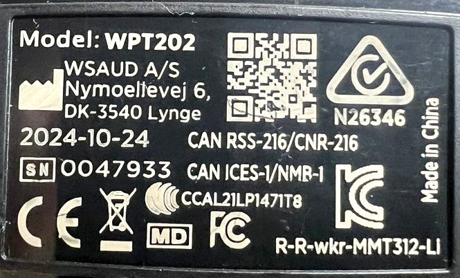 Widex WPT202 BTE Hearing Aid Standard Charger - Very Good Condition