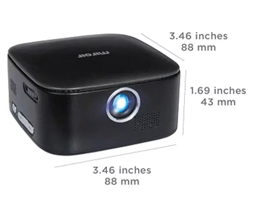 Miroir M75 Portable Projector | 50” Picture LED Movie Projector with Built-In HD