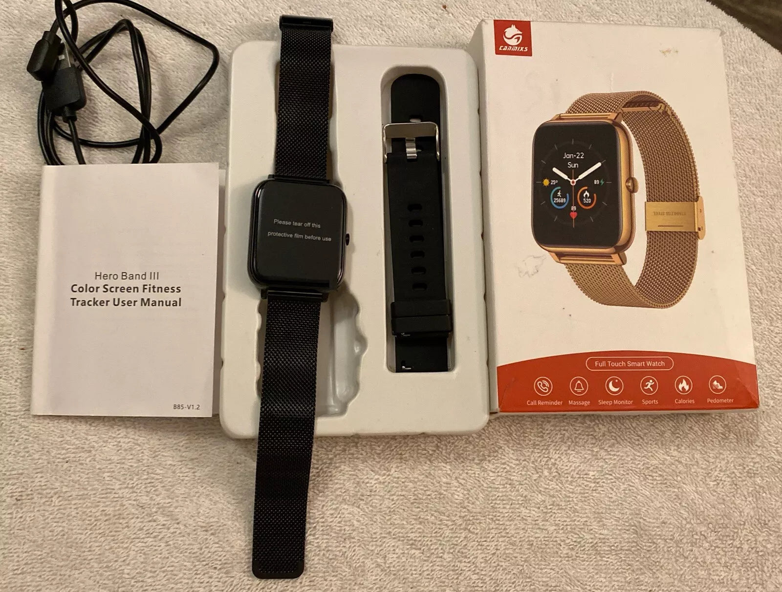 CanMixs B85 Full Touch Smart Watch Hero Black