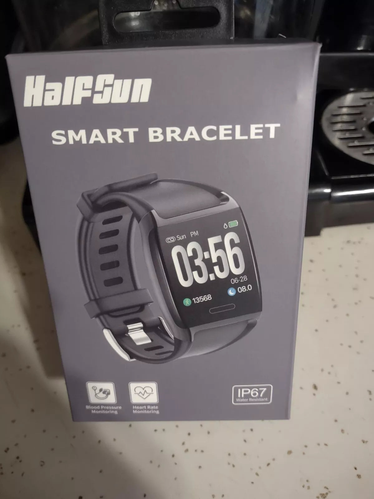 HalfSun Smart Bracelet IP67 - Grey - Sleep Analysis, Heart rate, and Blood pressure